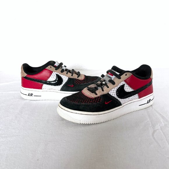 Nike Airforce 1 AF1 Black & Red Running Shoes | Womens Sneakers - Picture 2 of 10